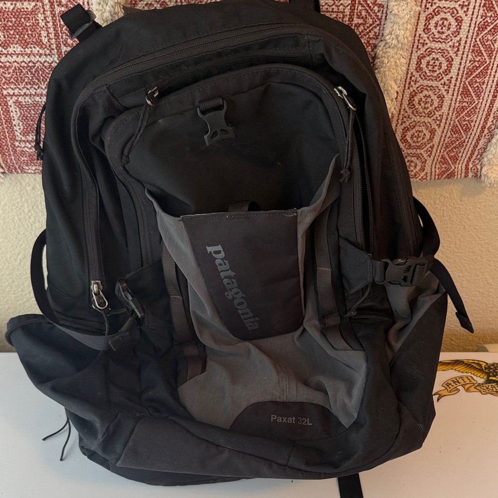 Patagonia Black and Gray Backpack for Men